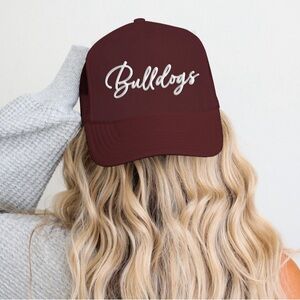 Custom Puff Football Hat, Custom Team Hat, Custom Puff Trucker Hat, Puff Print